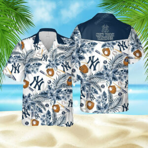New York Yankees MLB Mens Victory Vacay Hawaiian Shirt - Banantees