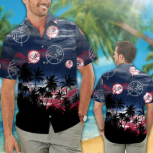 New York Yankees MLB Hawaiian Shirt Straw Hatstime Aloha Shirt