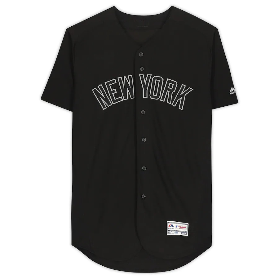 NY New York Yankees New Balance Team Issue Button Up Jersey Men's L Large  #19