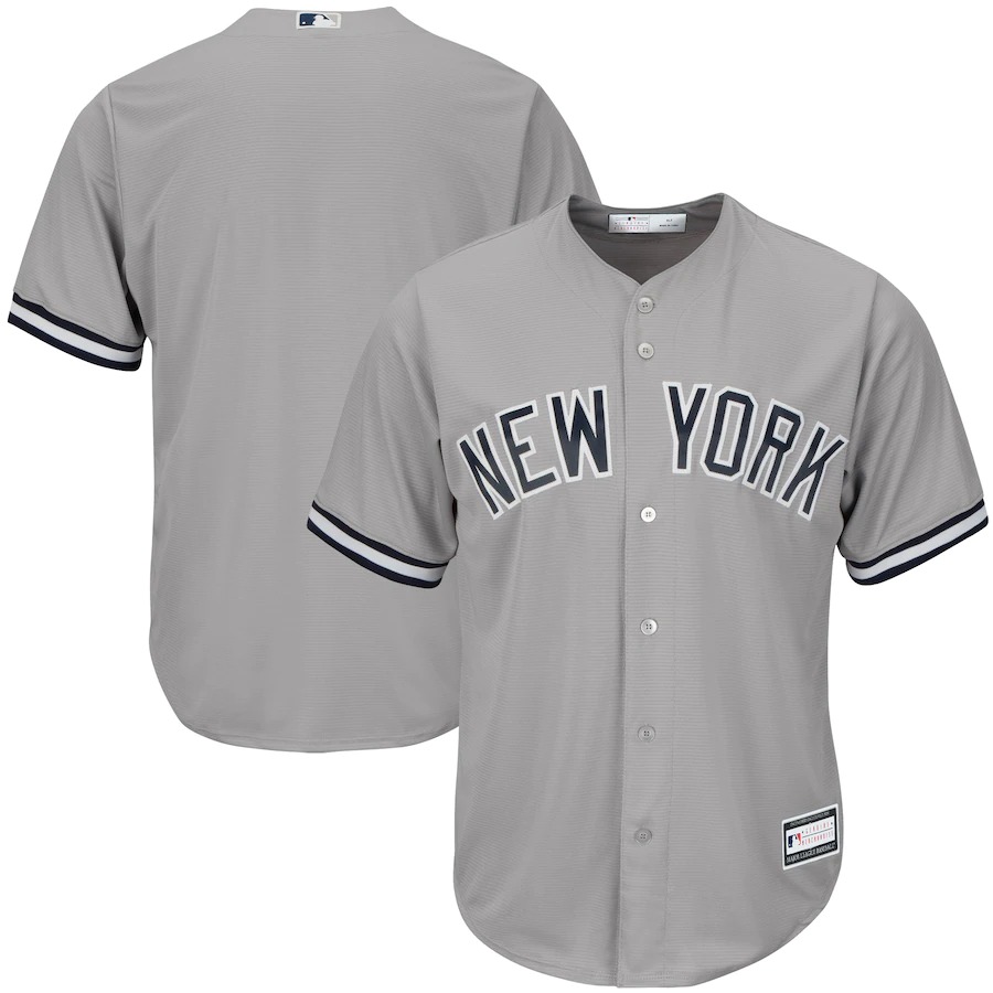 New York Yankees Big & Tall Replica Team Jersey - Gray - Yankeesfanhome.com