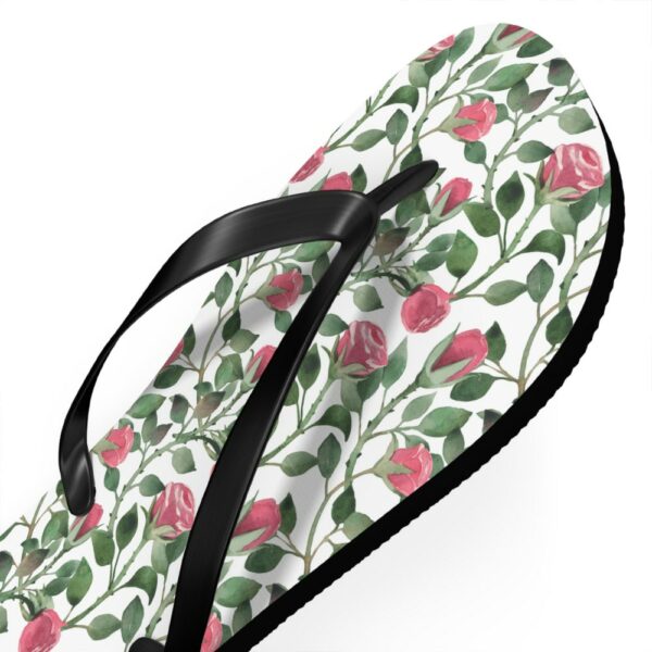 Rose Garden Flip Flops, Summertime Flip Flops, Garden Wedding Flip Flops, Bridesmaids Gifts, Beach Sandals, Roses, Flip Flop, Flip-Flops - Image 6