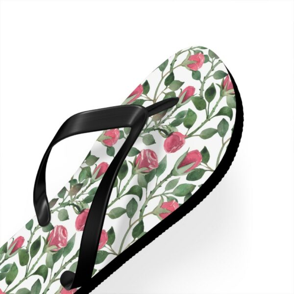 Rose Garden Flip Flops, Summertime Flip Flops, Garden Wedding Flip Flops, Bridesmaids Gifts, Beach Sandals, Roses, Flip Flop, Flip-Flops - Image 9