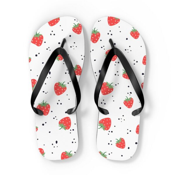 Strawberries Flip Flops, Summertime Flip Flops, Strawberry, Beach Flip Flops, Maid of Honor Gift, Bridesmaids Gifts, Beach Thong Sandals,
