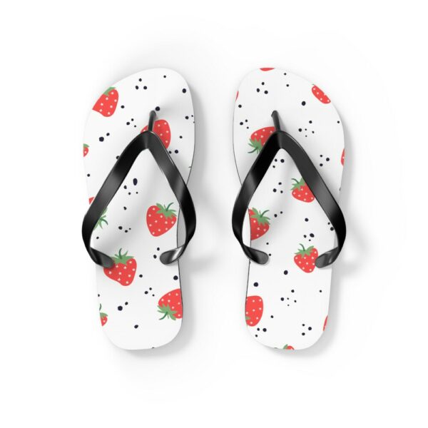 Strawberries Flip Flops, Summertime Flip Flops, Strawberry, Beach Flip Flops, Maid of Honor Gift, Bridesmaids Gifts, Beach Thong Sandals, - Image 2