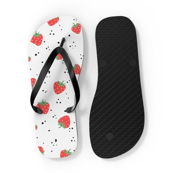 Strawberries Flip Flops, Summertime Flip Flops, Strawberry, Beach Flip Flops, Maid of Honor Gift, Bridesmaids Gifts, Beach Thong Sandals, - Image 4