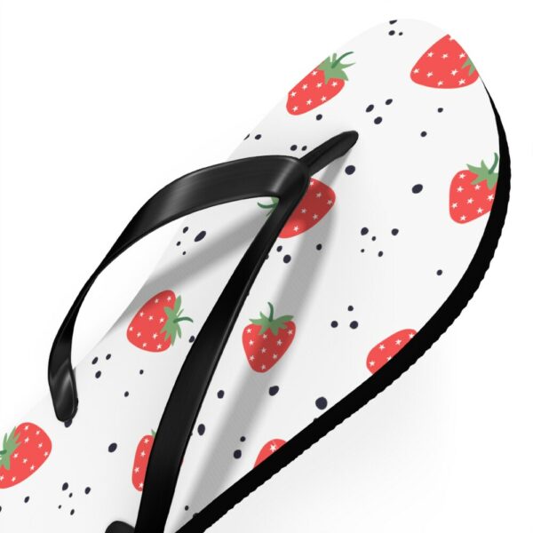 Strawberries Flip Flops, Summertime Flip Flops, Strawberry, Beach Flip Flops, Maid of Honor Gift, Bridesmaids Gifts, Beach Thong Sandals, - Image 5