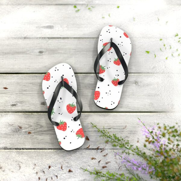 Strawberries Flip Flops, Summertime Flip Flops, Strawberry, Beach Flip Flops, Maid of Honor Gift, Bridesmaids Gifts, Beach Thong Sandals, - Image 9