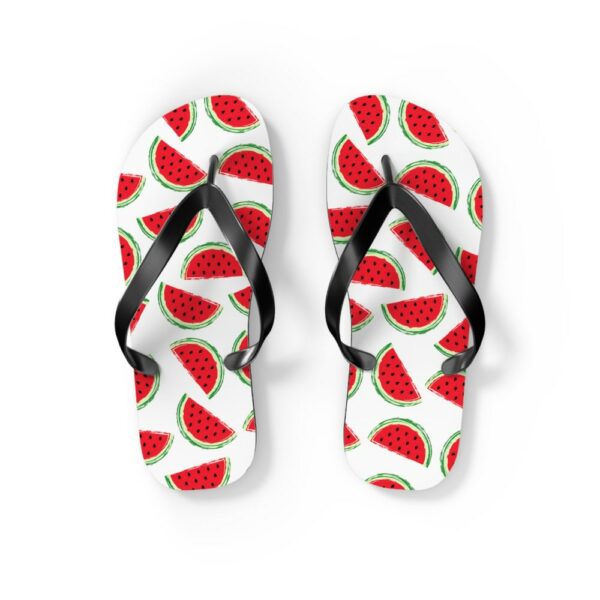 Watermelon Flip Flops, Summertime Flip Flops, Beach Wedding Flip Flops, Maid of Honor Gift,Bridesmaids Gifts,Beach Thong Sandals, Flip Flops - Image 2
