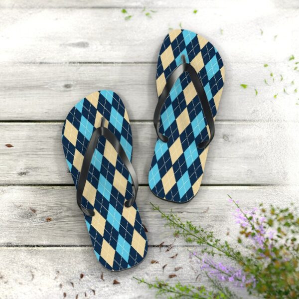 Argyle Flip Flops, Summertime Flip Flops, Gifts for Mom, Flip Flop, Gifts for Daughter, Cute Flip Flops, Beach Thong Sandals, Slippers - Image 7