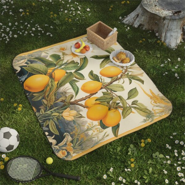 Luxury Picnic Blanket for Star Gazing, Beach Day, or Park outings - European Style - Italian Lemons Design