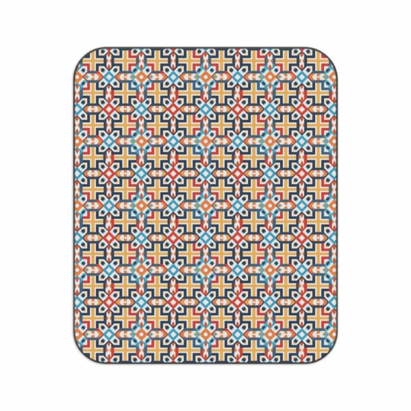 Luxury Picnic Blanket for Star Gazing, Beach Day, or Park outings - European Style - Spanish Tile Design - Image 2