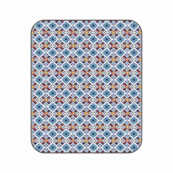 Luxury Picnic Blanket for Star Gazing, Beach Day, or Park outings - European Style - Spanish Tile Design - Image 2