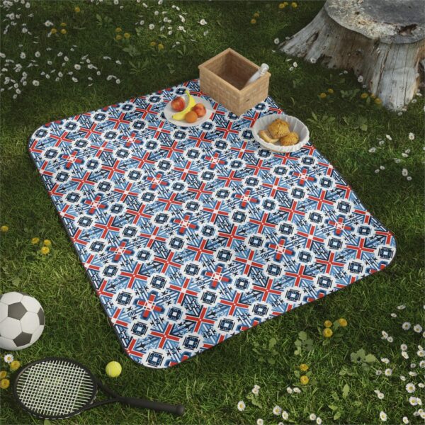 Luxury Picnic Blanket for Star Gazing, Beach Day, or Park outings - European Style - Spanish Tile Design