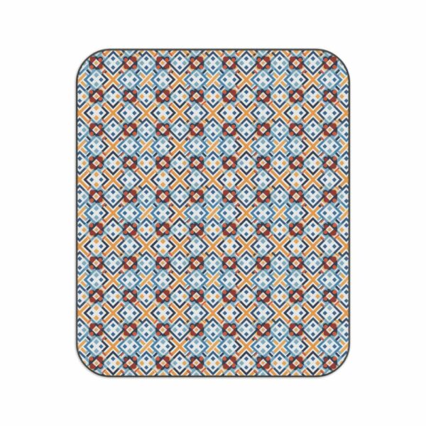 Luxury Picnic Blanket for Star Gazing, Beach Day, or Park outings - European Style - Spanish Tile Design - Image 2