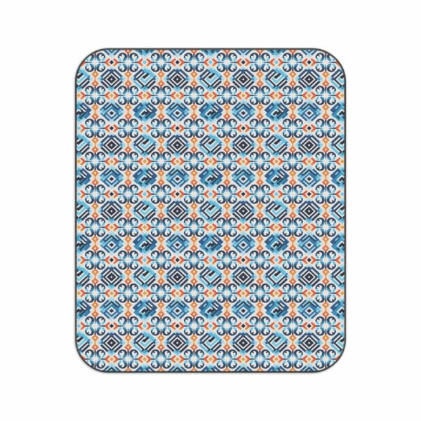 Luxury Picnic Blanket for Star Gazing, Beach Day, or Park outings - European Style - Spanish Tile Design - Image 2