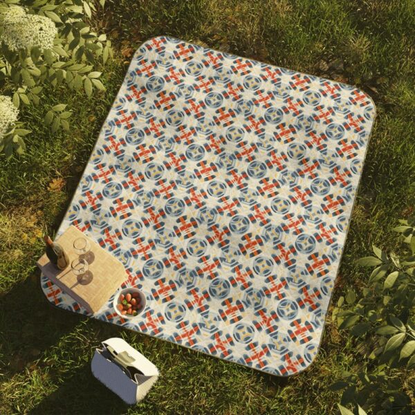 Luxury Picnic Blanket for Star Gazing, Beach Day, or Park outings - European Style - Spanish Tile Design