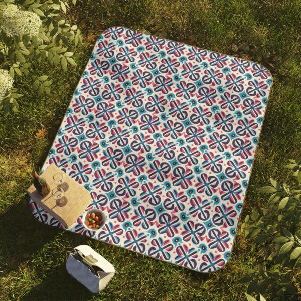 Luxury Picnic Blanket for Star Gazing, Beach Day, or Park outings - European Style - Spanish Tile Design