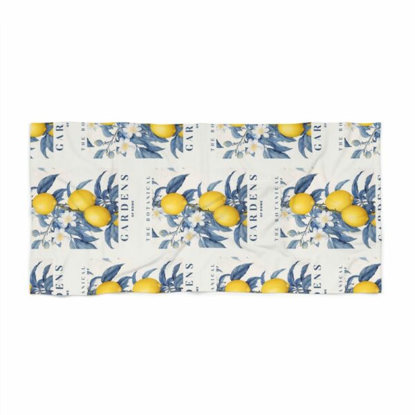 Luxurious European Style Beach Towel - Elegance for Beach, Pool, and Sunbathing - Italian Lemons Pattern - Image 3