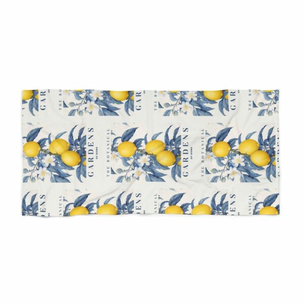 Luxurious European Style Beach Towel - Elegance for Beach, Pool, and Sunbathing - Italian Lemons Pattern - Image 4