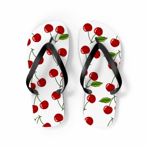 Cherries Flip Flops, Summertime Flip Flops, Beach Wedding Flip Flops, Maid of Honor Gift,Bridesmaids Gifts,Beach Thong Sandals,Flip-Flops - Image 2